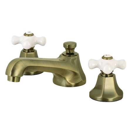 Kingston Brass KS4463PX 8" Widespread Bathroom Faucet, Antique Brass KS4463PX